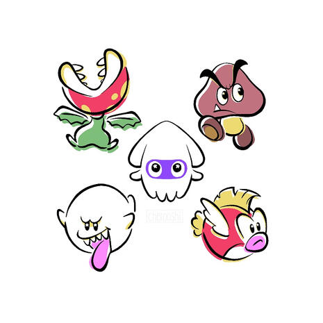 I made these as flash designs for my brief time as a tattoo artist